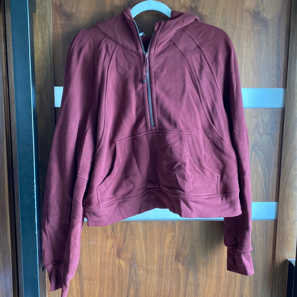 lululemon scuba hoodie half zip maroon M/L